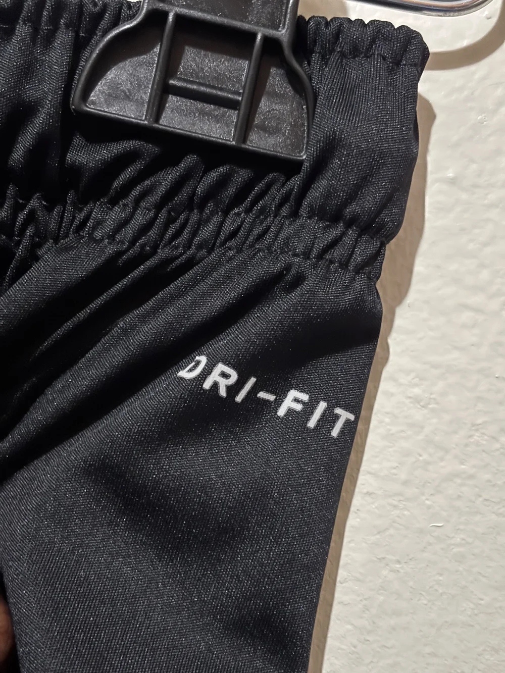 Nike Black Dri-FIT Athletic Shorts with White Swoosh